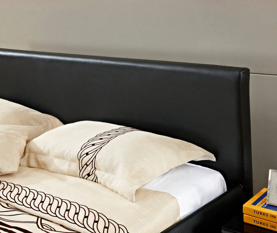 Beds Hazlo Aleksandr Faux Leather Bed Base with Headboard King White was sold for R1,750.00